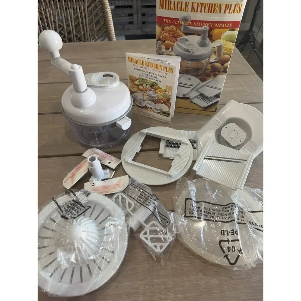 MIRACLE KITCHEN PLUS ULTIMATE KITCHEN TOOL CHOP BLEND SHRED SLICE JUICE MIX WHIP